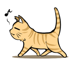 relaxed tabby cat sticker #606669