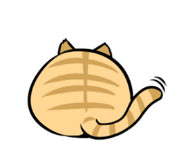 relaxed tabby cat sticker #606670