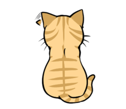relaxed tabby cat sticker #606671