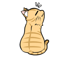 relaxed tabby cat sticker #606672