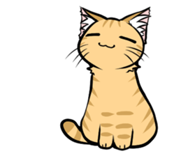 relaxed tabby cat sticker #606673