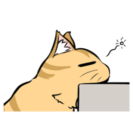 relaxed tabby cat sticker #606676