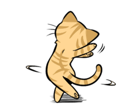 relaxed tabby cat sticker #606677