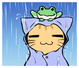 relaxed tabby cat sticker #606679