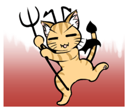relaxed tabby cat sticker #606680