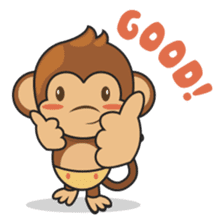 Chiki, the cutest monkey alive! sticker #606861