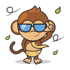 Chiki, the cutest monkey alive! sticker #606868