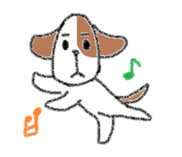 The dog which has a long face sticker #607722