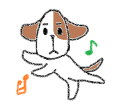 The dog which has a long face sticker #607722