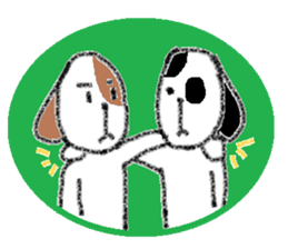 The dog which has a long face sticker #607724