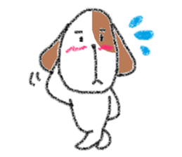 The dog which has a long face sticker #607725