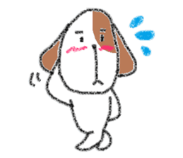 The dog which has a long face sticker #607725