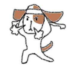 The dog which has a long face sticker #607726