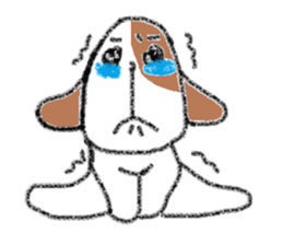 The dog which has a long face sticker #607727