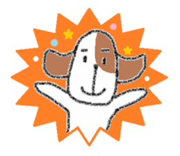 The dog which has a long face sticker #607728