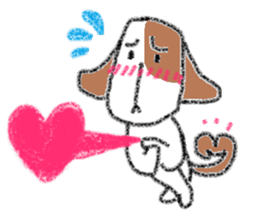 The dog which has a long face sticker #607729