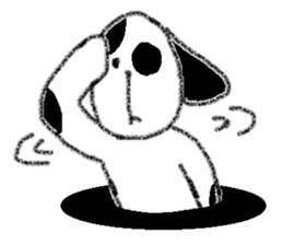 The dog which has a long face sticker #607730