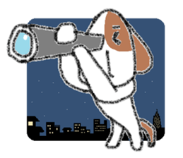 The dog which has a long face sticker #607731