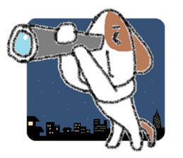 The dog which has a long face sticker #607731