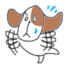 The dog which has a long face sticker #607732