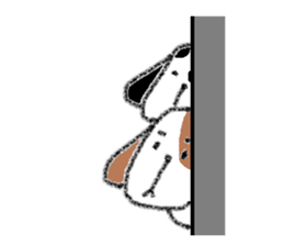 The dog which has a long face sticker #607733