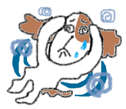 The dog which has a long face sticker #607734