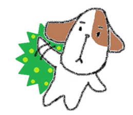 The dog which has a long face sticker #607735