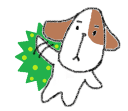 The dog which has a long face sticker #607735