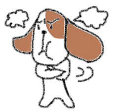 The dog which has a long face sticker #607736