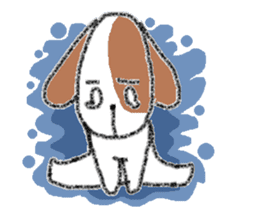 The dog which has a long face sticker #607738