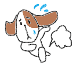 The dog which has a long face sticker #607739