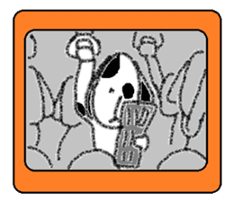 The dog which has a long face sticker #607740