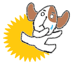 The dog which has a long face sticker #607741