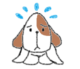 The dog which has a long face sticker #607742