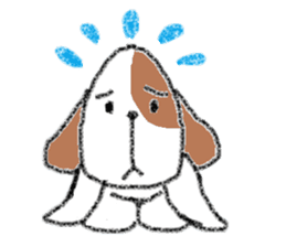 The dog which has a long face sticker #607742