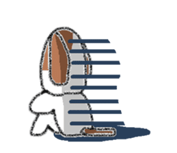 The dog which has a long face sticker #607743