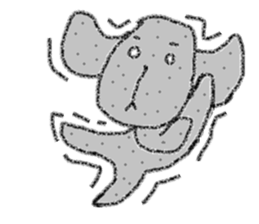 The dog which has a long face sticker #607745