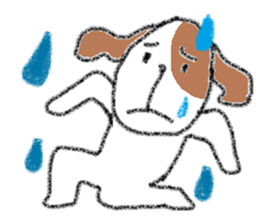 The dog which has a long face sticker #607746