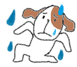 The dog which has a long face sticker #607746