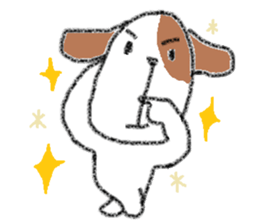 The dog which has a long face sticker #607747