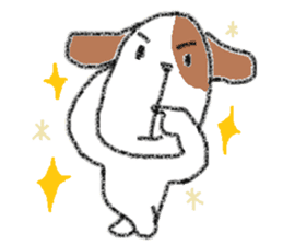 The dog which has a long face sticker #607747