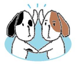 The dog which has a long face sticker #607748