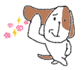 The dog which has a long face sticker #607750