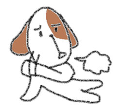 The dog which has a long face sticker #607752