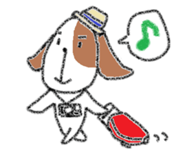 The dog which has a long face sticker #607754