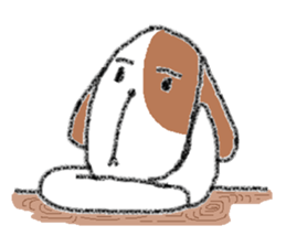 The dog which has a long face sticker #607755