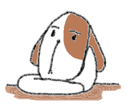 The dog which has a long face sticker #607755