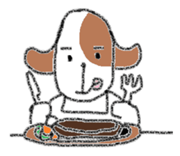 The dog which has a long face sticker #607756