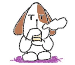 The dog which has a long face sticker #607757