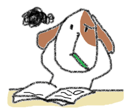 The dog which has a long face sticker #607758